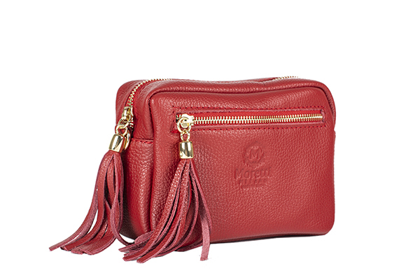 Curino by Moretti Milano 14381 fashion leather bag red S